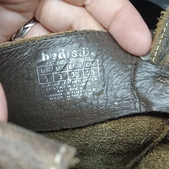 Bed stu light brown women's leather boots size 6