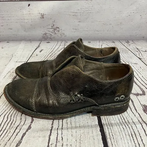 Bed Stu Oxford Shoe Womens 7 Rose Cap Toe Hand Distressed Slip On