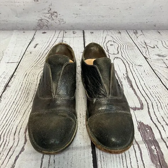 Bed Stu Oxford Shoe Womens 7 Rose Cap Toe Hand Distressed Slip On