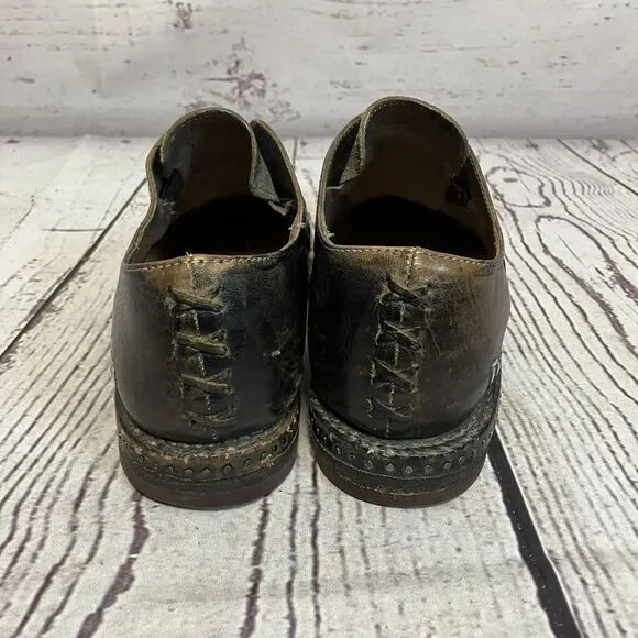 Bed Stu Oxford Shoe Womens 7 Rose Cap Toe Hand Distressed Slip On
