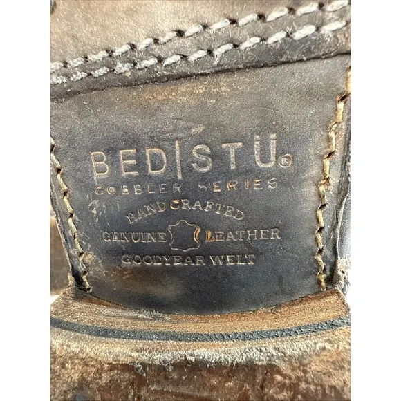 Bed Stu Women's Craven Distressed Leather Fringe Western Ankle Boot Sz 9