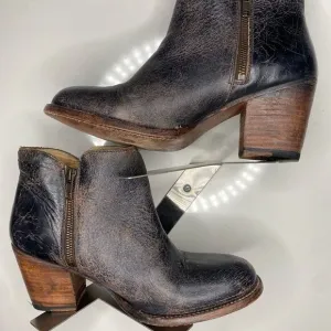 BED STU Size 7.5 YELL Gray BlackLux Distresssed  Ankle Boots Shoes 10