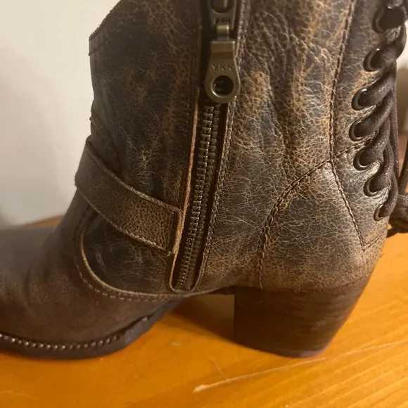 BedStu Bed Stu Cobbler Series Harness Boots Sz 6 Distressed Brown Leather