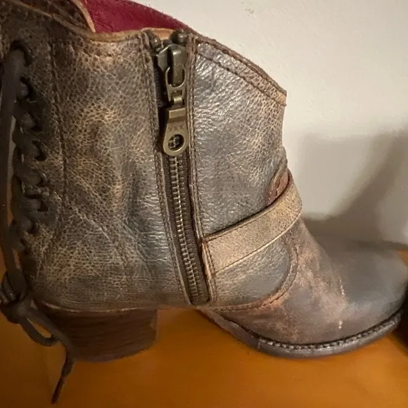 BedStu Bed Stu Cobbler Series Harness Boots Sz 6 Distressed Brown Leather