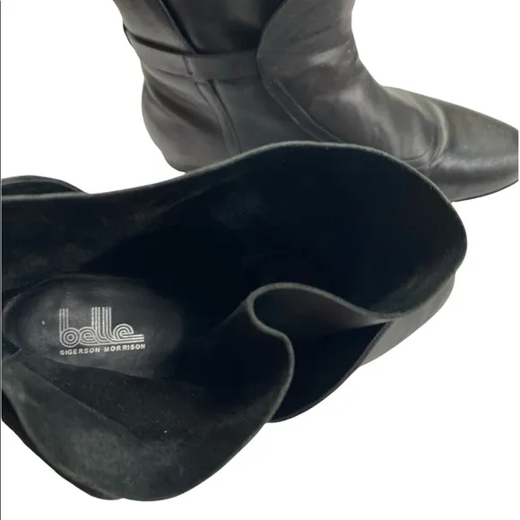 Belle by Sigerson Morrison Miracle Black leather ankle boots sz: 8