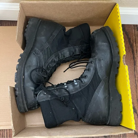 Belleville Steel Toe Hot Weather Combat Boots Men Sz  10.5 R Black 220 TRP ST,