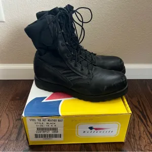 Belleville Steel Toe Hot Weather Combat Boots Men Sz  10.5 R Black 220 TRP ST,