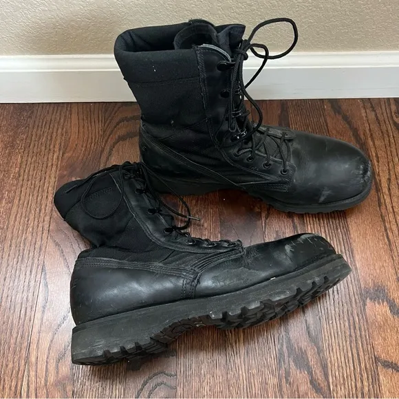 Belleville Steel Toe Hot Weather Combat Boots Men Sz  10.5 R Black 220 TRP ST,