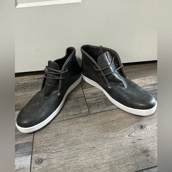 BEN SHERMAN men’s chuka shoes boots charcoal grey