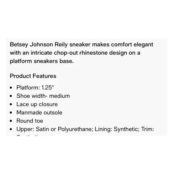 Betsey Johnson Rhinestone Sneakers