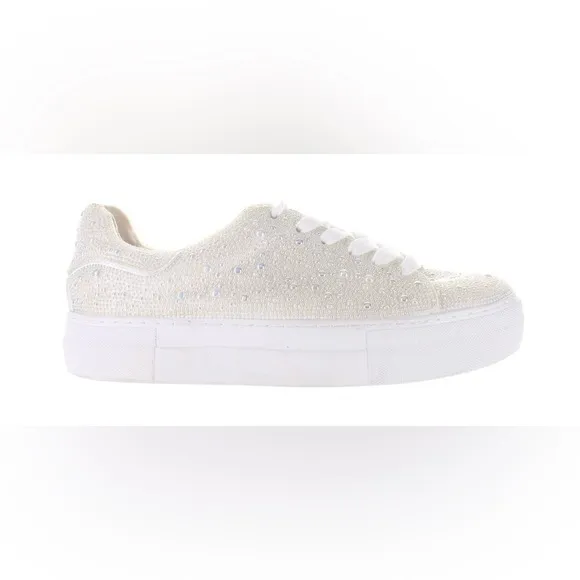 Betsey Johnson Sidny Ivory Pearl Sneakers 7.5 | NIB | Perfect for Wedding, Dress
