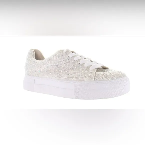 Betsey Johnson Sidny Ivory Pearl Sneakers 7.5 | NIB | Perfect for Wedding, Dress