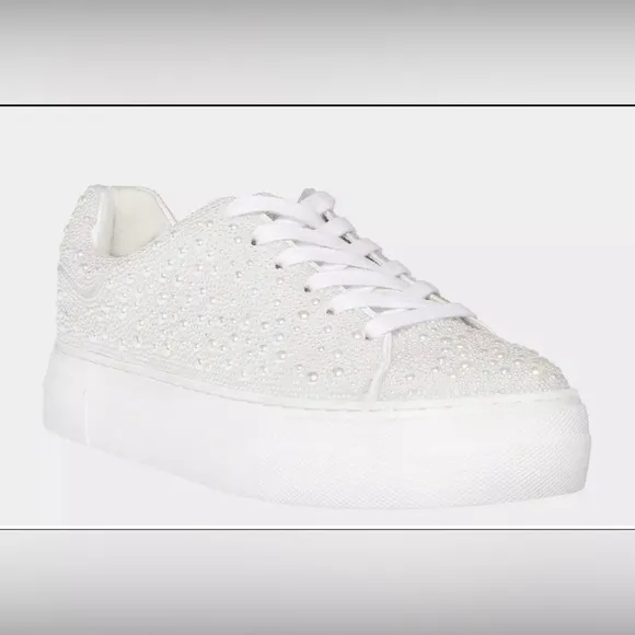 Betsey Johnson Sidny Ivory Pearl Sneakers 7.5 | NIB | Perfect for Wedding, Dress