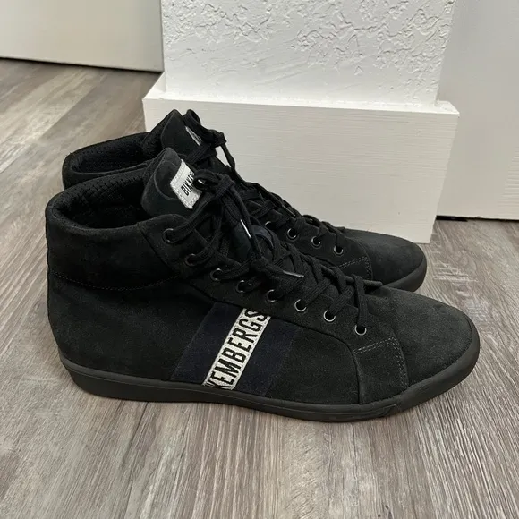 Bikkembergs Black High Top Suede Sneakers