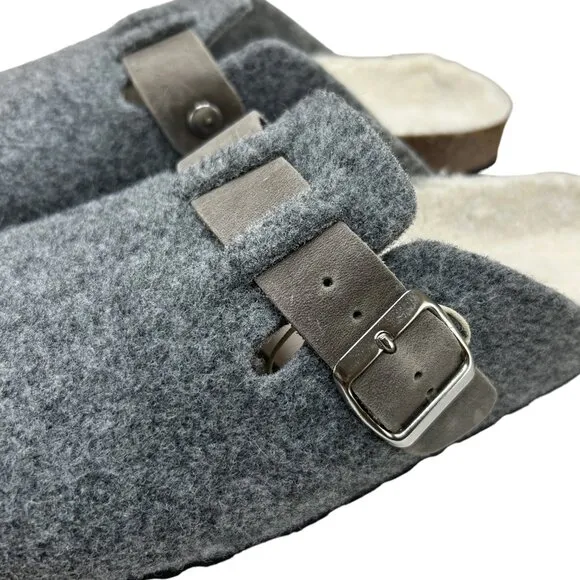 Bio-Gold Felt Slip-On Mules Clogs NWT (11)