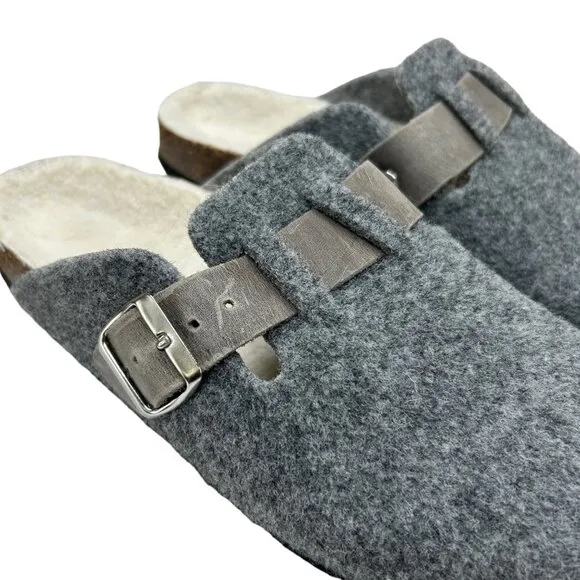 Bio-Gold Felt Slip-On Mules Clogs NWT (11)