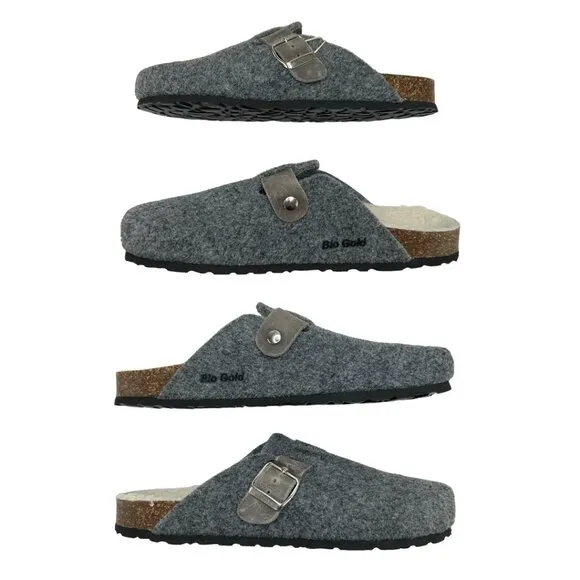 Bio-Gold Felt Slip-On Mules Clogs NWT (11)