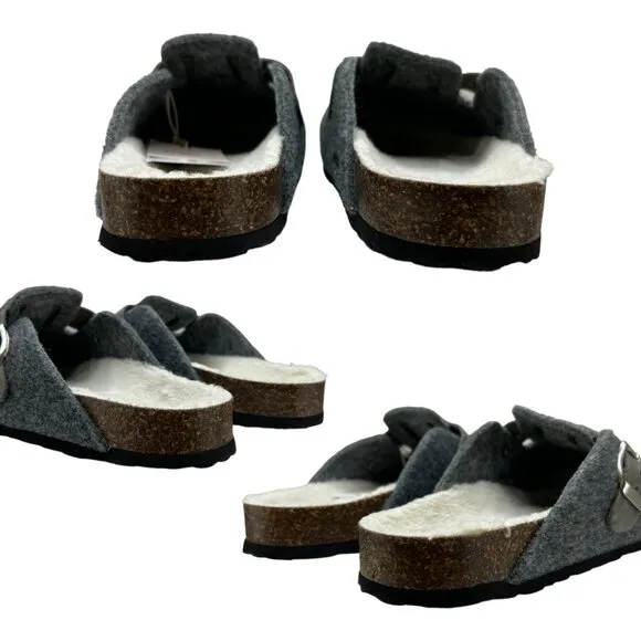 Bio-Gold Felt Slip-On Mules Clogs NWT (11)