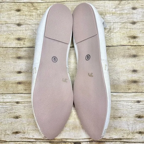 Bird of Flight Embroidered Leather Cream Slip-On Shoes Sundance Anthropologie