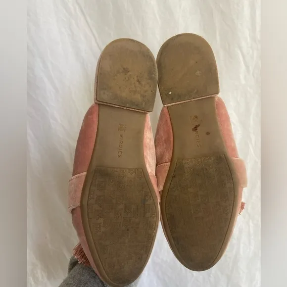 BIRDIES Velvet Triple Tassel Robin Slides Slippers Flats Shoes Size 7