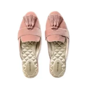 BIRDIES Velvet Triple Tassel Robin Slides Slippers Flats Shoes Size 7