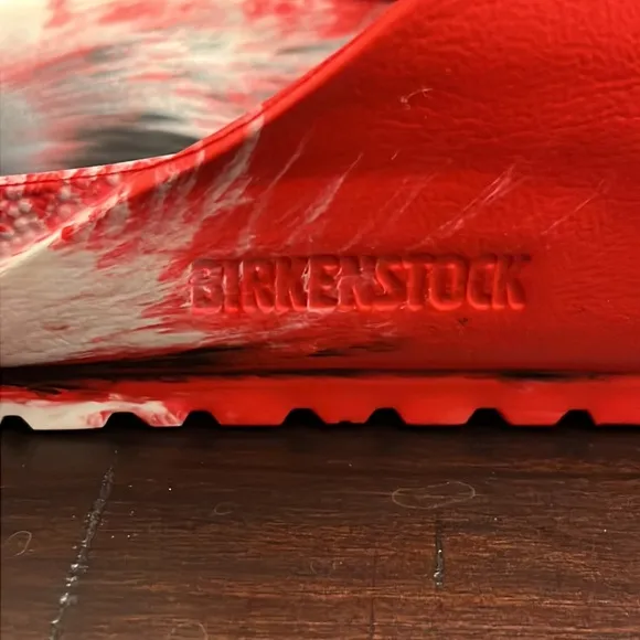 Birkenstock Arizona EV Sandals Shoes Red Black White Made Germany Mens Size 13