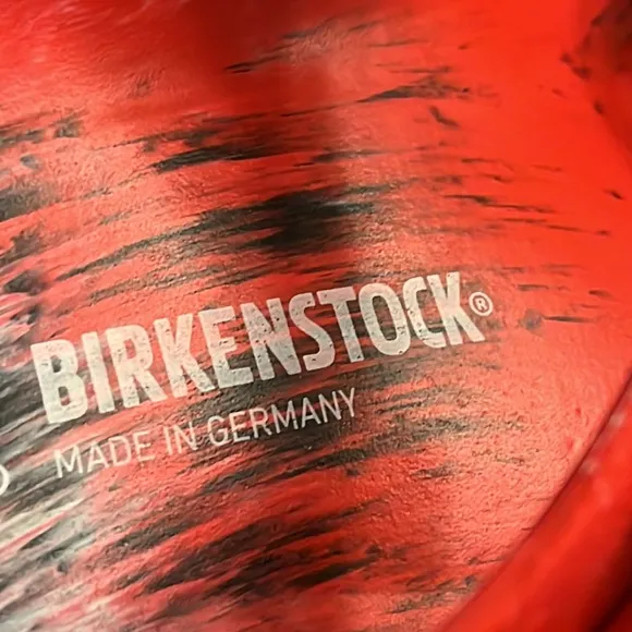 Birkenstock Arizona EV Sandals Shoes Red Black White Made Germany Mens Size 13