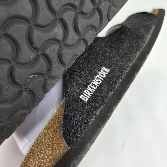 Birkenstock Arizona Rivet Wool Felt Sandals US 8 Doubleface Gray Slide Shoes