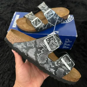BIRKENSTOCK Arizona snake skin print sandals slip on shoes women’s eur 40 new