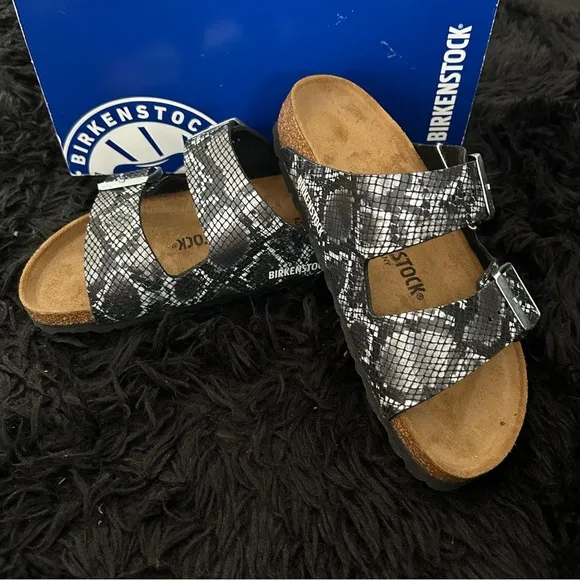 BIRKENSTOCK Arizona snake skin print sandals slip on shoes women’s eur 40 new