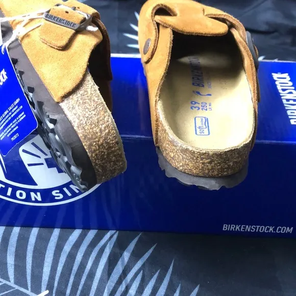 Birkenstock Boston 🌟Mink 🌟Mules with Suede Finish Narrow