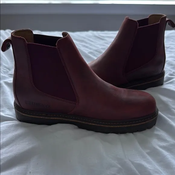 Birkenstock Burgundy Leather Boots