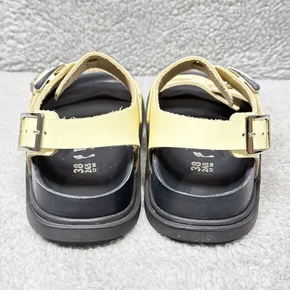 Birkenstock Cannes Womens Size 7 Sandals Shoes Butter Natural Leather Buckle