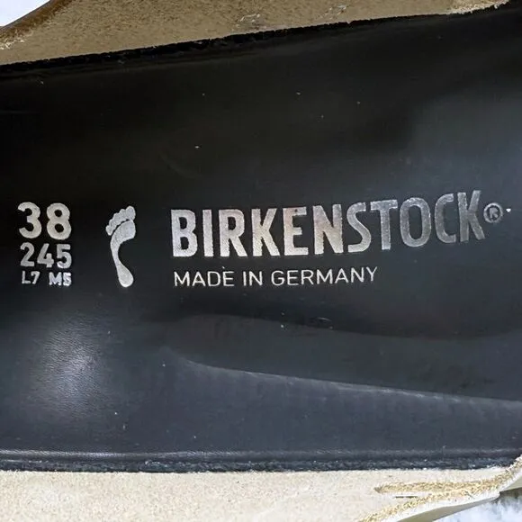 Birkenstock Cannes Womens Size 7 Sandals Shoes Butter Natural Leather Buckle