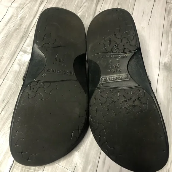 Birkenstock Fishing Sandals Size 8 Shoes Strappy Black Leather Buckle Closure