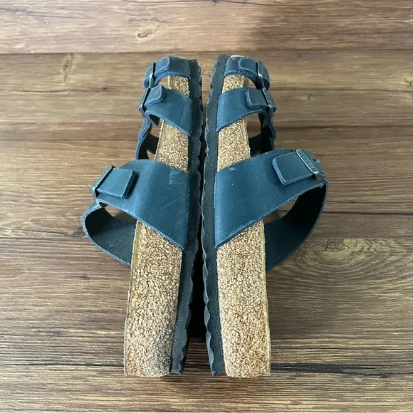 BIRKENSTOCK Franca Blue Leather Slides Sandals Women’s Size 10 (41) Shoes