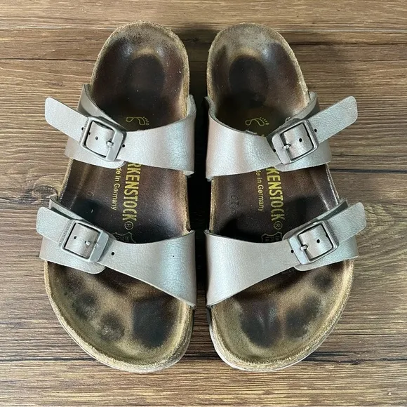 BIRKENSTOCK SYDNEY Bronze Leather Slides Sandals Women’s Size 5 (36) Shoes