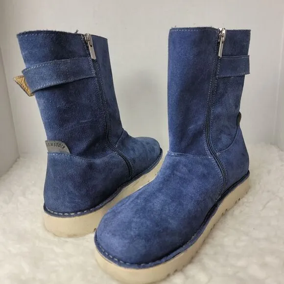 Birkenstock Womens Boots Size 37 EUR 6.5 US Westford, VL Dark Blue Suede Shoes