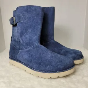 Birkenstock Womens Boots Size 37 EUR 6.5 US Westford, VL Dark Blue Suede Shoes