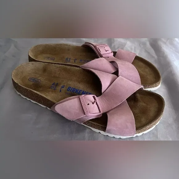Birkenstock Womens Sienna Orchid Pink Slide Sandal Slip On Shoes Size 41 US 10