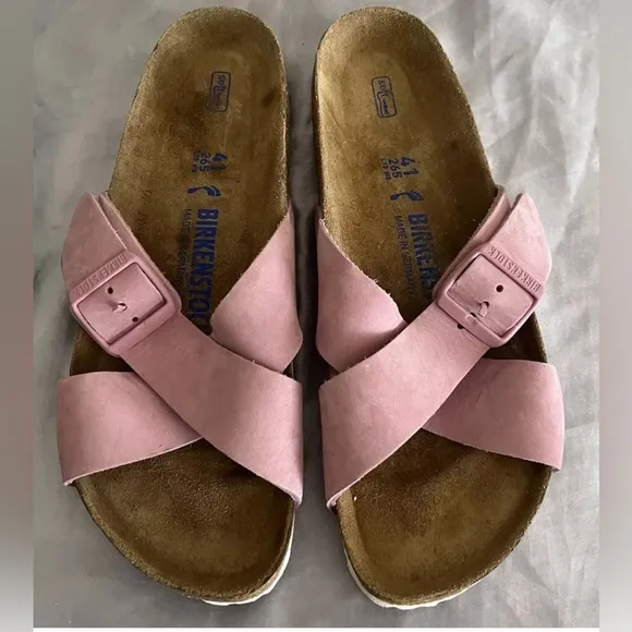 Birkenstock Womens Sienna Orchid Pink Slide Sandal Slip On Shoes Size 41 US 10