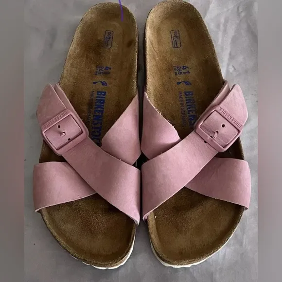 Birkenstock Womens Sienna Orchid Pink Slide Sandal Slip On Shoes Size 41 US 10
