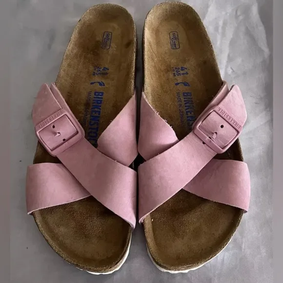 Birkenstock Womens Sienna Orchid Pink Slide Sandal Slip On Shoes Size 41 US 10