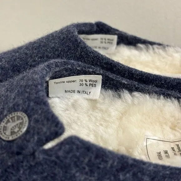Birkenstock Zermatt Shearling Kids dark blue felt size 2