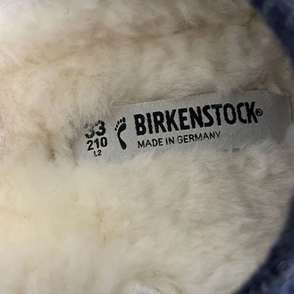 Birkenstock Zermatt Shearling Kids dark blue felt size 2