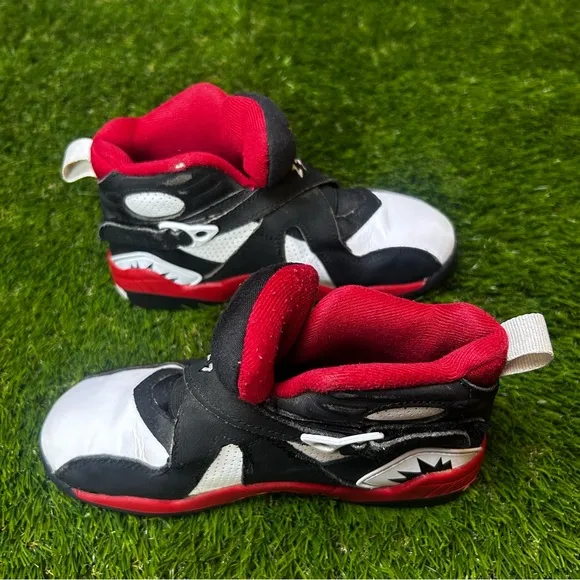 Black and Red High-Top Sneakers with Logo