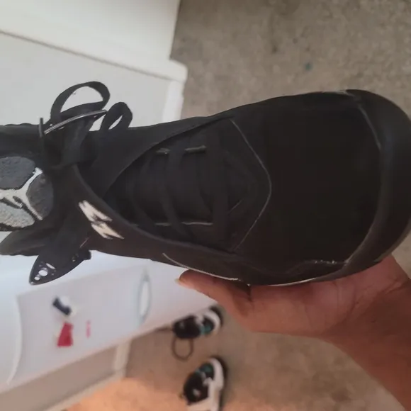 Black and Silver High-Top Sneakers