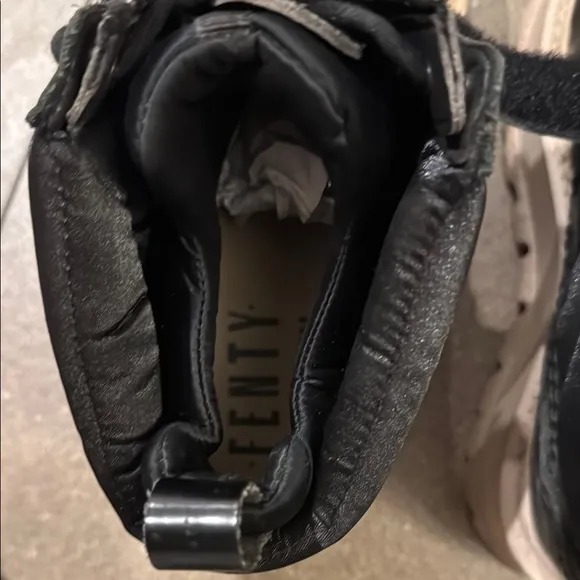 Black High-Top Sneakers with Beige Soles