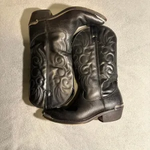 Black Laredo Lizard Leather cowboy boots