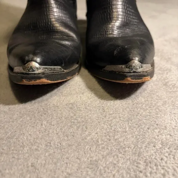 Black Laredo Lizard Leather cowboy boots
